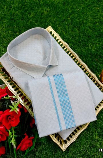 COUPLE COMBO MATCHING AND MATCHING TRADITIONAL SET MATCHING COMBO FOR FESTIVAL SEASONS - ROYAL BLUE (2)