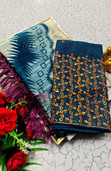 GEORGETTE FANCY SOFT SILK SAREES WITH BLOUSE MODERN FANCY ITEM SAREES - MIXED ALL COLOR (1)