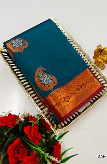 TRENDING KERALA SPECIAL FULL WORK EMBOSSED DIGITAL PRINTING  COTTON SAREE COLLECTIONS - WHITE (40)