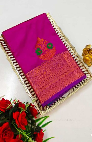 Handloom Khadi Cotton Saree With Hand Painted  Work - RED