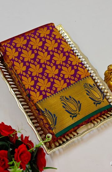 Dailywear cotton sarees premium look lightweight comfortable wear - PEACKOK BLUE (5)