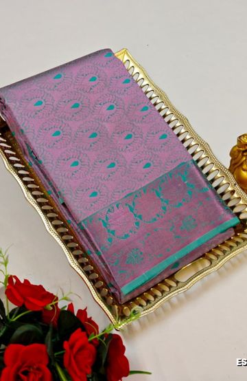 BRIDAL SILK GOLD SILVAR AND COPPER ZARI WEAVE AND WEDDING ART SILK SAREES - REXONA