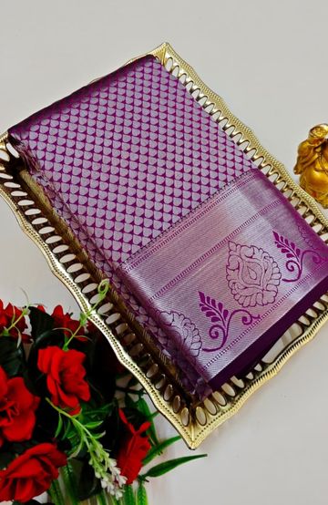BRIDAL SILK GOLD SILVAR AND COPPER ZARI WEAVE AND WEDDING ART SILK SAREES - VADAMALLI (9)