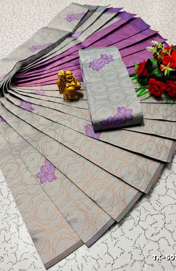 KUBERA ELITE BRIDAL RAPIER FANCY LIGHT WEIGHT SILK TYPE SAREES FUNCTION WEAR - CREAM