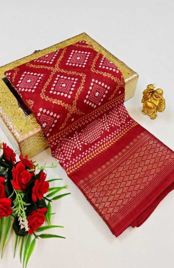 Dailywear cotton sarees premium look lightweight comfortable wear - MAROON COLOR (1)