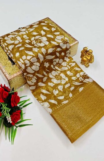 Dailywear cotton sarees premium look lightweight comfortable wear - LIGHT YELLOW