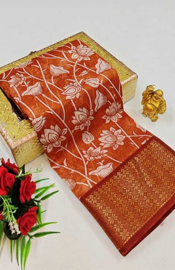 Dailywear cotton sarees premium look lightweight comfortable wear - BRONCE COLOUR (4)