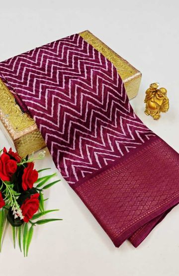 Dailywear cotton sarees premium look lightweight comfortable wear - WINE COLOUR (3)