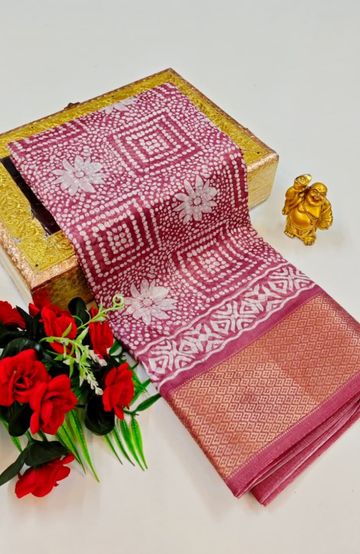 Dailywear cotton sarees premium look lightweight comfortable wear - ONIYAN PINK (1)