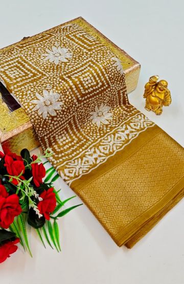 Dailywear cotton sarees premium look lightweight comfortable wear - LIGHT YELLOW (1)