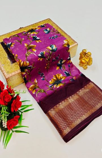 Dailywear cotton sarees premium look lightweight comfortable wear - VADAMALLI