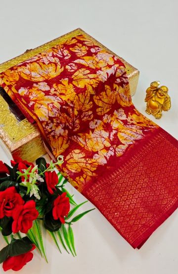 Dailywear cotton sarees premium look lightweight comfortable wear - MAROON COLOR (5)