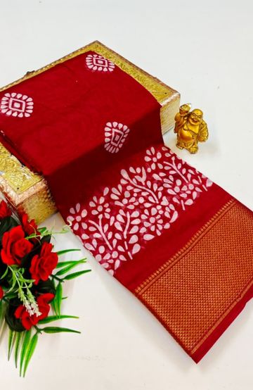 Dailywear cotton sarees premium look lightweight comfortable wear - MAROON COLOR (6)