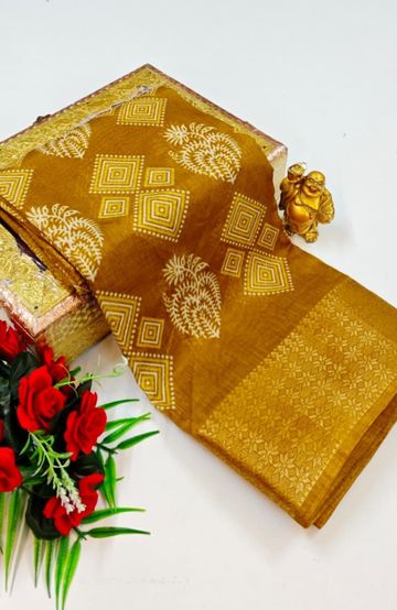 Dailywear cotton sarees premium look lightweight comfortable wear - VENTHAYA COLOUR (5)