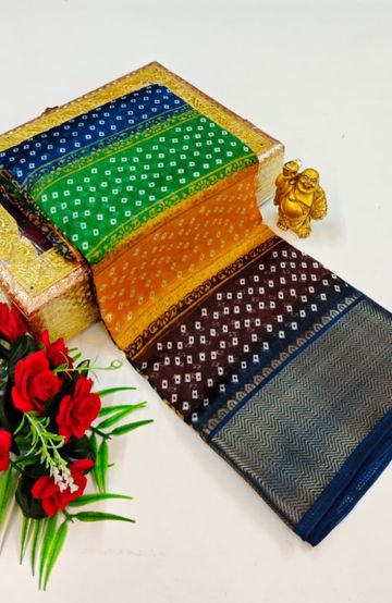 Dailywear cotton sarees premium look lightweight comfortable wear - MULTI COLOR (1)