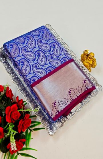 Samuthrika / Vasthrakala Bridal Silk Saree Wedding Saree - YELLOW COLOR (1)