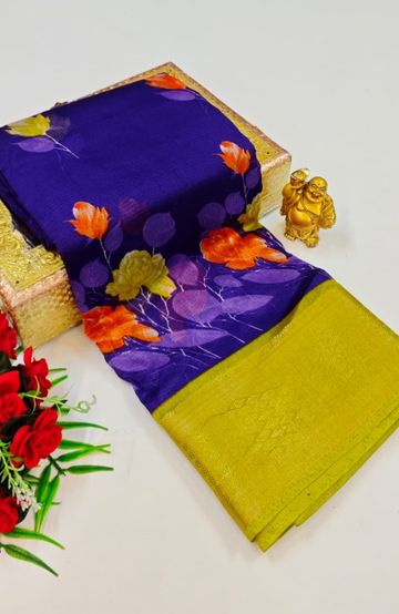 Dailywear cotton sarees premium look lightweight comfortable wear - BRINJAL COLOUR (5)