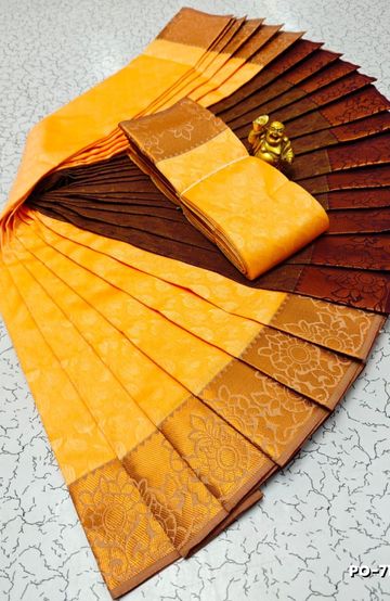 Poonthamil Elegant Traditional Saree - GOLD COLOUR