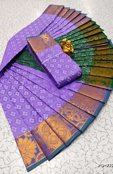 Poonthamil Elegant Traditional Saree - LAVENDER DARK