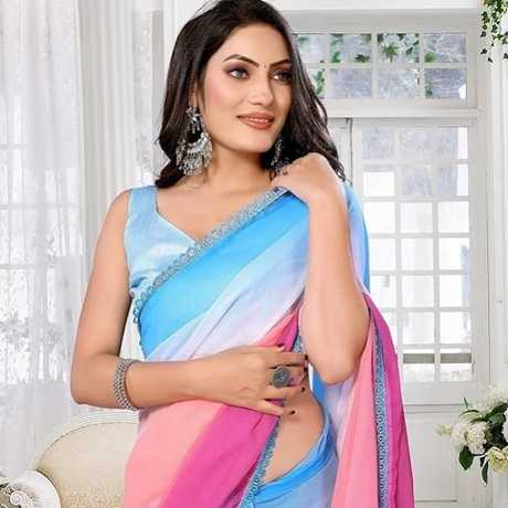 Rainbow Off And Off Model Saree