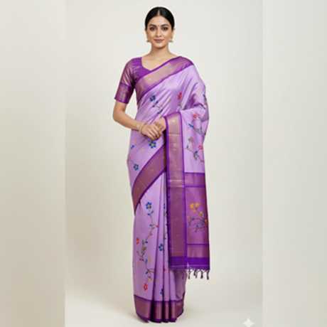 Parrot Paithani Saree
