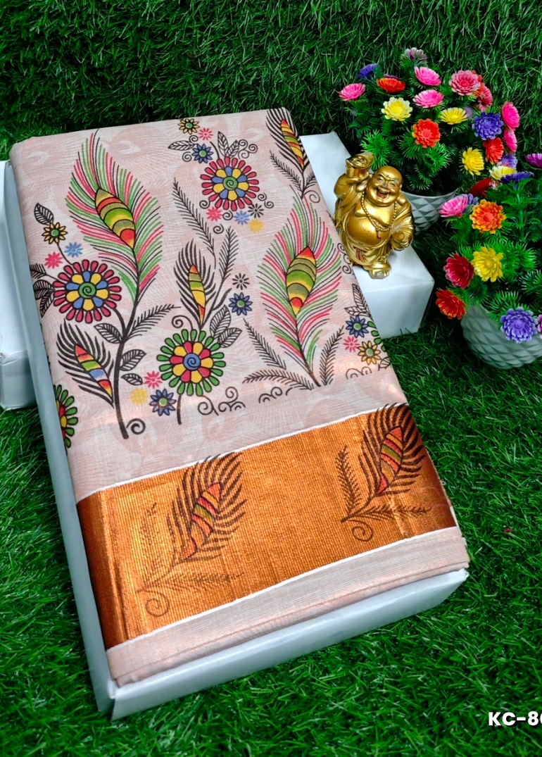 TRENDING KERALA SPECIAL FULL WORK EMBOSSED DIGITAL PRINTING TISSUE SAREE COLLECTIONS - AS COLOR (3)