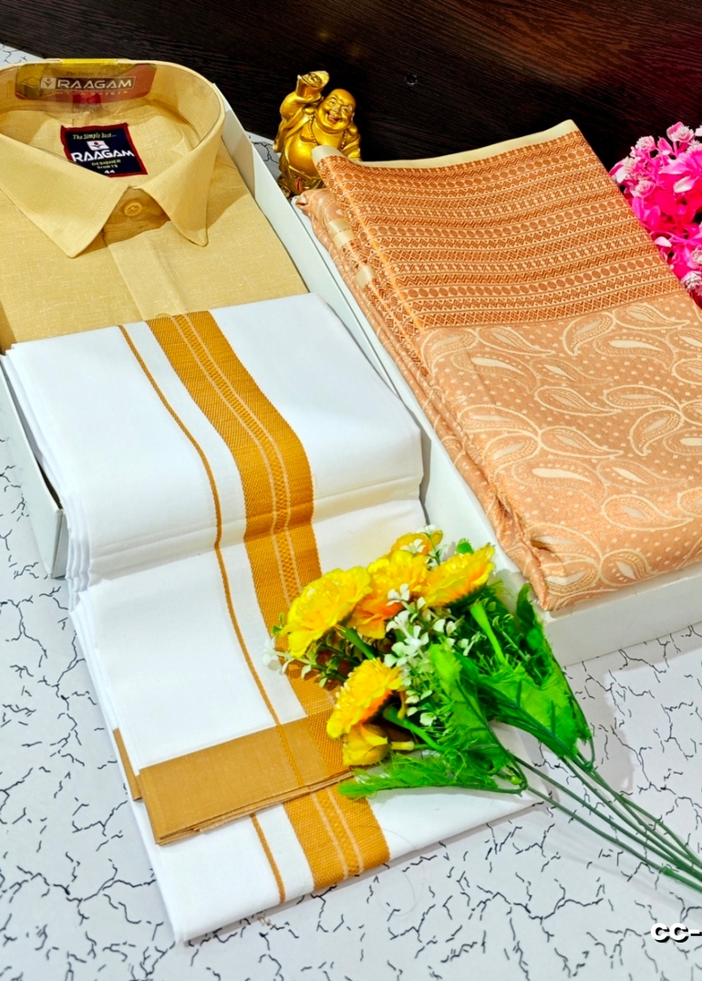 COUPLE COMBO MATCHING AND  MATCHING TRADITIONAL SET - GOLD