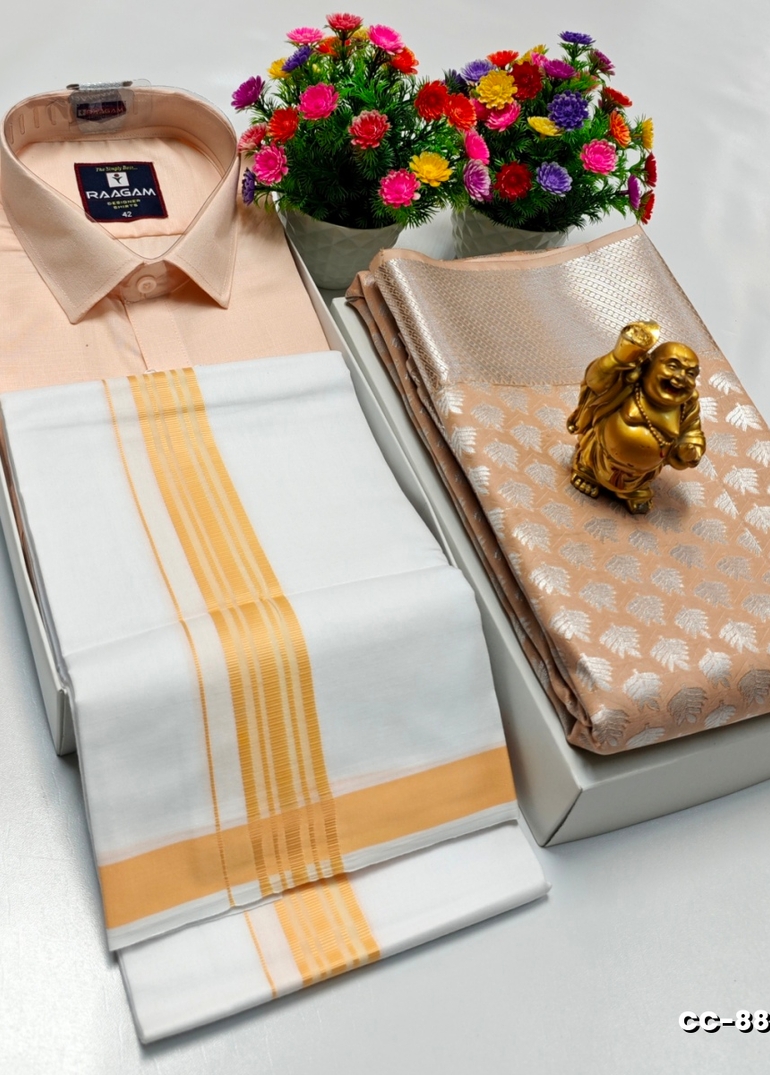 COUPLE COMBO MATCHING AND  MATCHING TRADITIONAL SET - CREAM