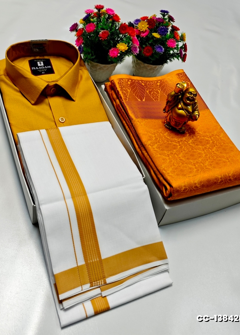 COUPLE COMBO MATCHING AND MATCHING TRADITIONAL SET - ORANGE N