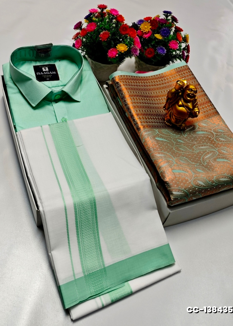 COUPLE COMBO MATCHING AND MATCHING TRADITIONAL SET - DARK SKY BLUE