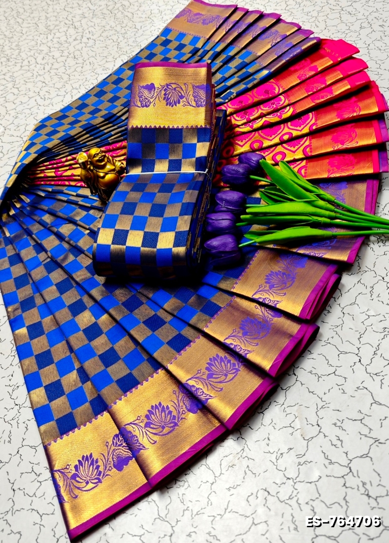 ELITE BRIDAL PICK &PICK SILK SAREES AND WEDDING ART SILK SAREES - ROYAL BLUE