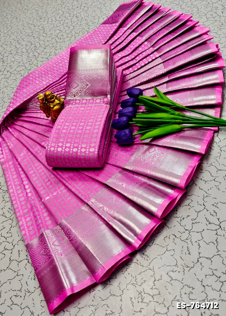 ELITE BRIDAL PICK &PICK SILK SAREES AND WEDDING ART SILK SAREES - PINK