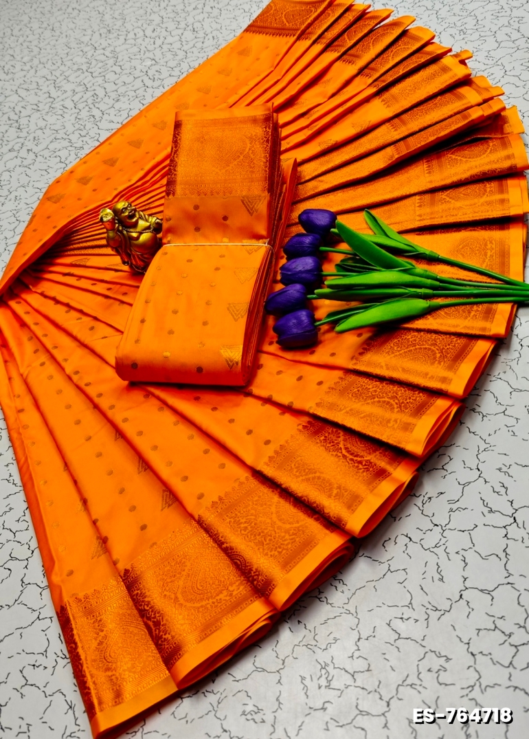 ELITE BRIDAL PICK &PICK SILK SAREES AND WEDDING ART SILK SAREES - PEACH