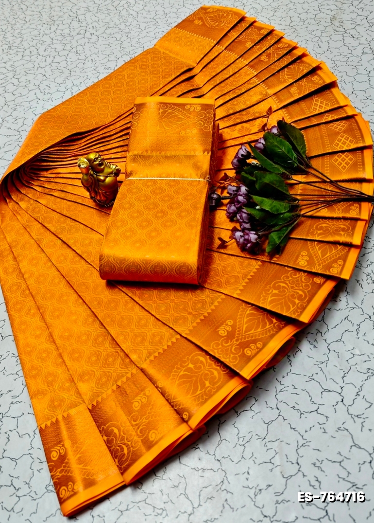 ELITE BRIDAL PICK &PICK SILK SAREES AND WEDDING ART SILK SAREES - ORANGE