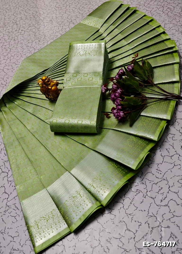 ELITE BRIDAL PICK &PICK SILK SAREES AND WEDDING ART SILK SAREES - OLIVE GREEN