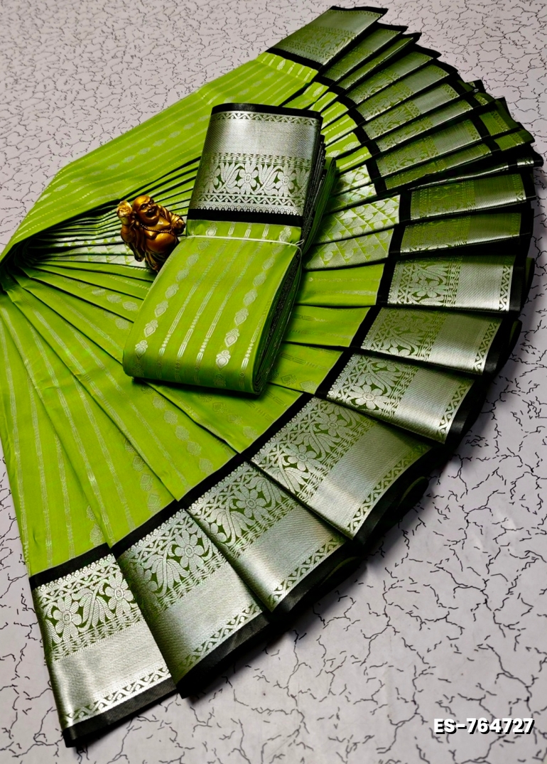 ELITE BRIDAL PICK &PICK SILK SAREES AND WEDDING ART SILK SAREES - MEHENDHI GREEN