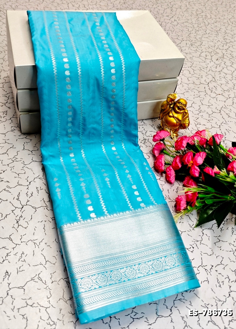 ELITE BRIDAL PICK &PICK SILK SAREES AND WEDDING ART SILK SAREES - DARK SKY BLUE (1)