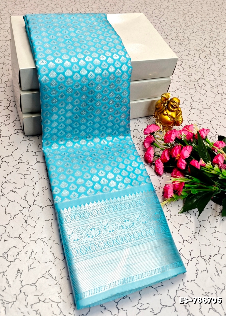 ELITE BRIDAL PICK &PICK SILK SAREES AND WEDDING ART SILK SAREES - SKY BLUE (1)