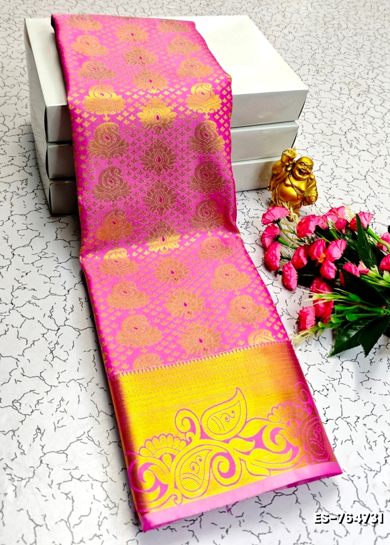 ELITE BRIDAL PICK &PICK SILK SAREES AND WEDDING ART SILK SAREES - DARK PINK