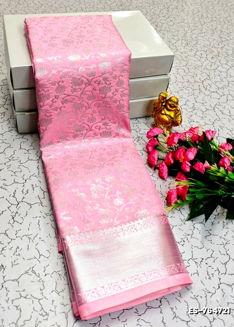 ELITE BRIDAL PICK &PICK SILK SAREES AND WEDDING ART SILK SAREES - BABY PINK