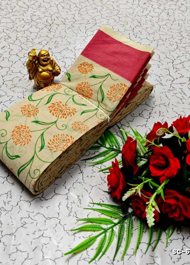 PURE COTTON SAREES SUMMER SPECIAL COLLECTION - LIGHT SANDLE