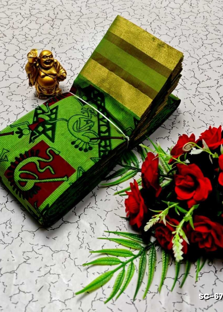 PURE COTTON SAREES SUMMER SPECIAL COLLECTION - GREEN