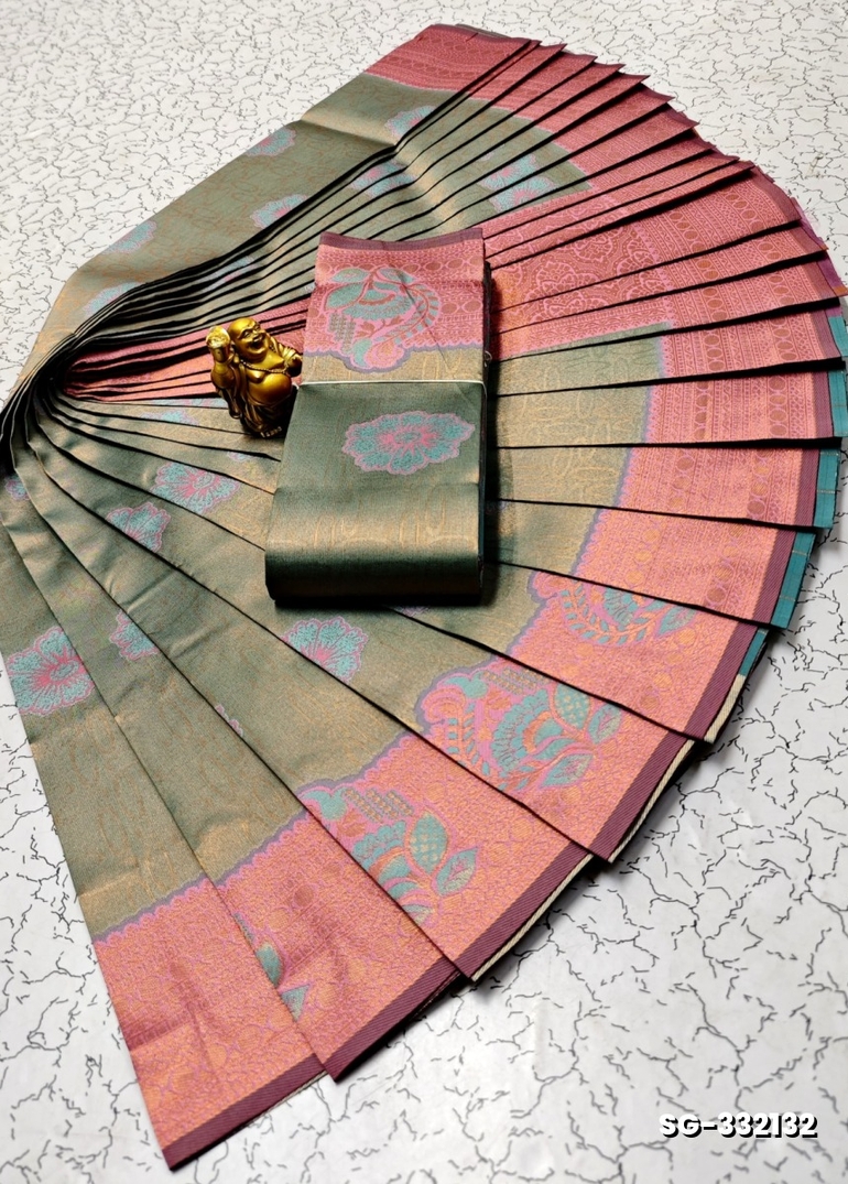 KUBERA ELITE BRIDAL RAPIER FANCY LIGHT WEIGHT SILK TYPE SAREES FUNCTION WEAR - LIGHT SKY BLUE (1)