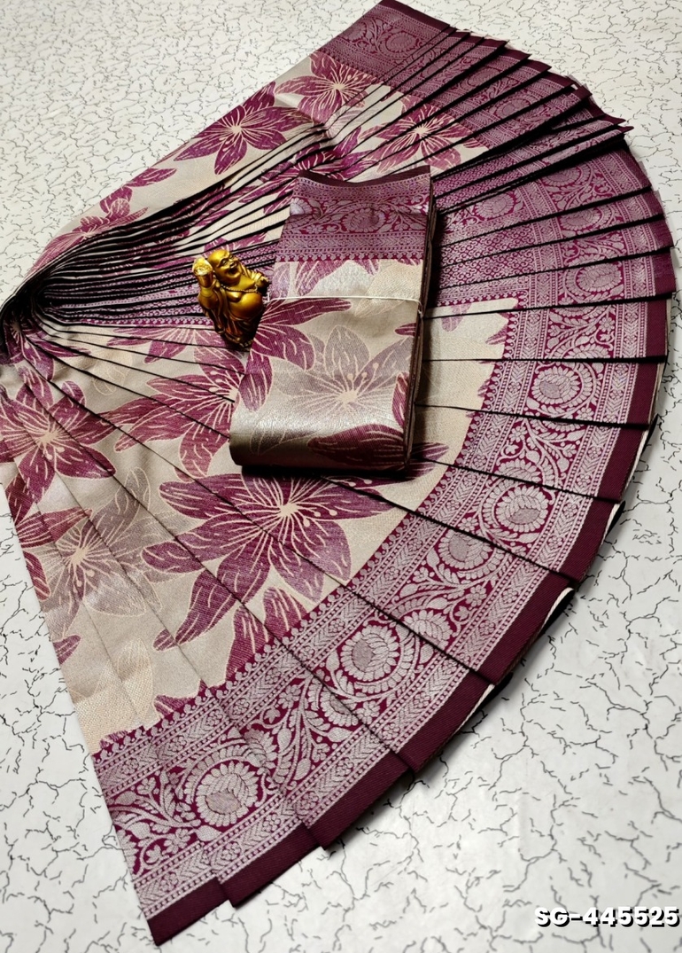 KUBERA ELITE BRIDAL RAPIER FANCY LIGHT WEIGHT SILK TYPE SAREES FUNCTION WEAR- WHITE