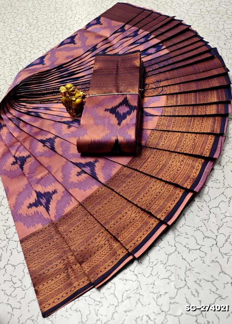 KUBERA ELITE BRIDAL RAPIER FANCY LIGHT WEIGHT SILK TYPE SAREES FUNCTION WEAR - BABY PINK (2)