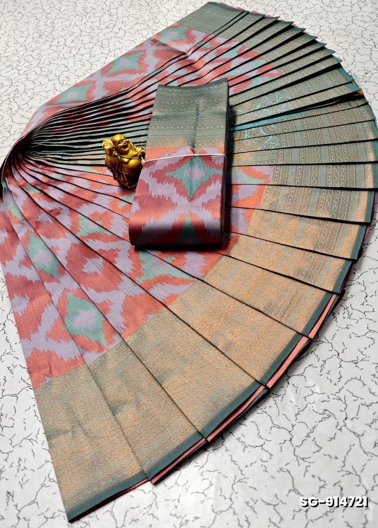 KUBERA ELITE BRIDAL RAPIER FANCY LIGHT WEIGHT SILK TYPE SAREES FUNCTION WEAR - BABY PINK (3)