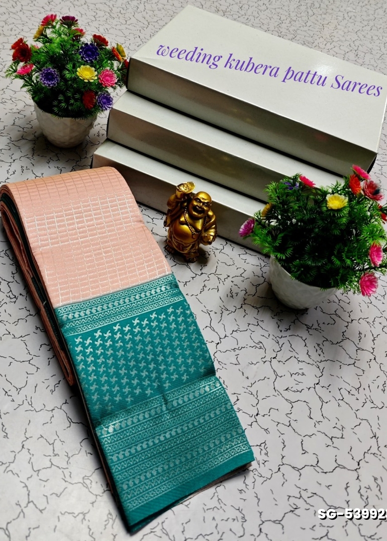 KUBERA ELITE BRIDAL RAPIER FANCY LIGHT WEIGHT SILK TYPE SAREES FUNCTION WEAR - LIGHT SANDLE (5)