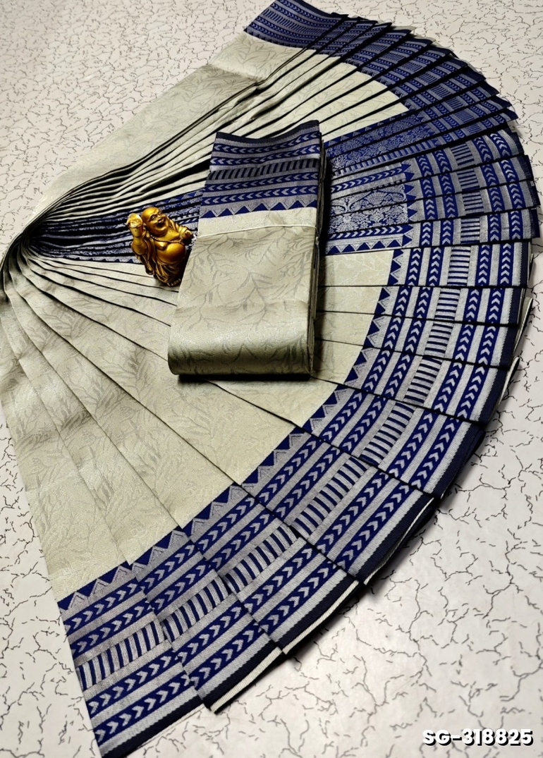KUBERA ELITE BRIDAL RAPIER FANCY LIGHT WEIGHT SILK TYPE SAREES FUNCTION WEAR - WHITE (3)
