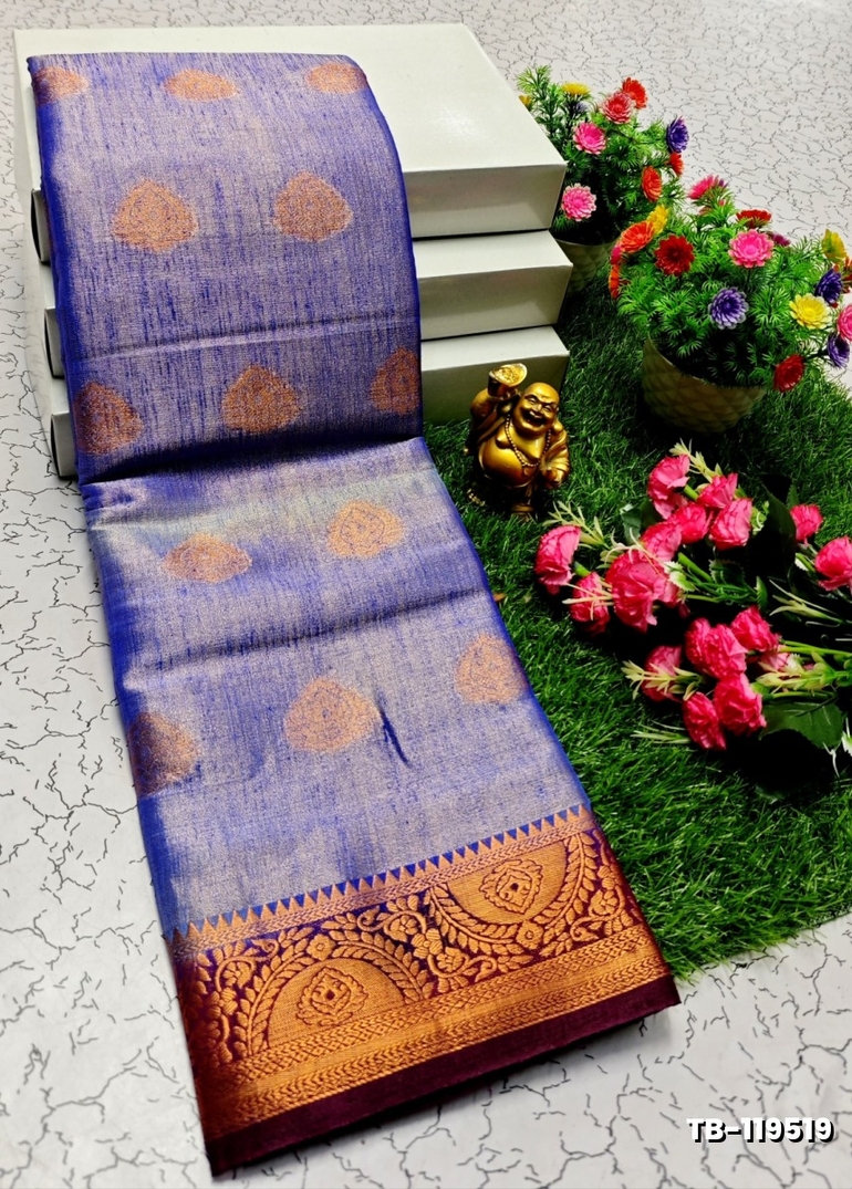 KANCHIPURAM TISSUE TRENDING DESIGN FANCY DHARMAVARAM SILK SAREES - LEVENDOR