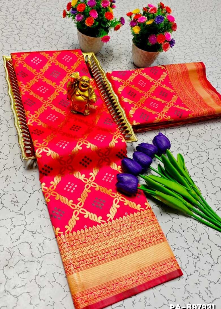 TRANDING   PATOLA SILK SAREES - DARK PINK